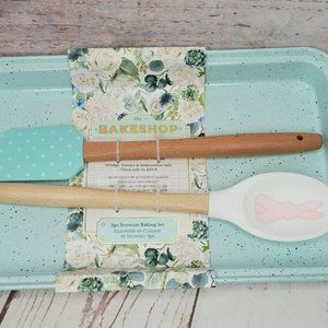 The Bakeshop 3Pc Brownie Bake Set Blue